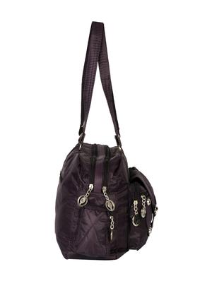 purple satin regular handbag - 14433636 - Standard Image - 4