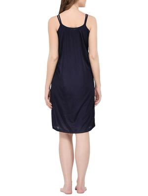 navy blue solid nightwear set - 14433678 - Standard Image - 5