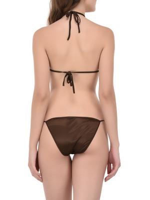 brown satin sleepshirts with bra panty set - 14434171 - Standard Image - 5