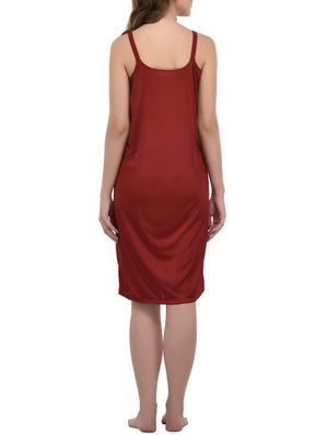 red satin sleepshirt with bra panty set - 14434175 - Standard Image - 3