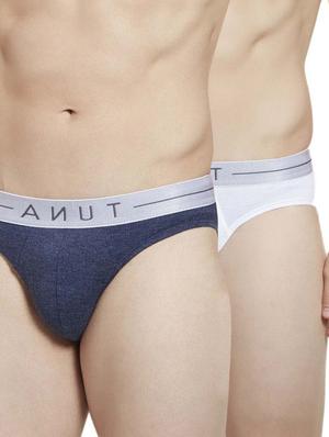 white and blue cotton brief - 14434514 - Standard Image - 1
