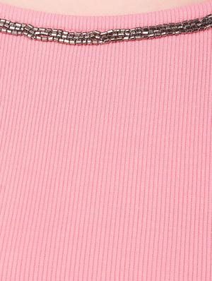 pink cotton crop top - 14435131 - Standard Image - 4