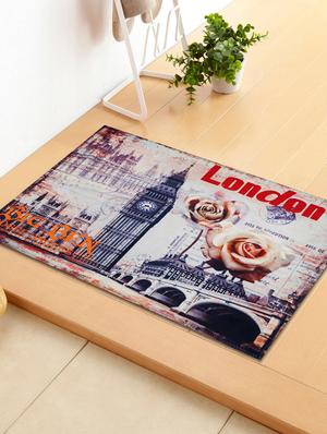 Story@Home Designer Big Ban Roses Cotton Blend Doormat - 16"x24", Multicolour - 14435150 - Standard Image - 1