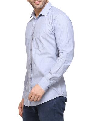 light blue cotton casual shirt - 14435313 - Standard Image - 2