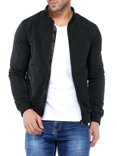 black polyester blend casual jacket - 14435421 - Very Small Image - 1