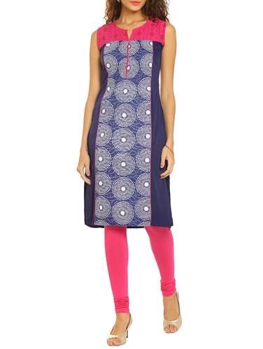 soch blue rayon straight kurta - 14435512 - Very Small Image - 1