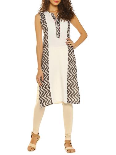 soch white rayon straight kurta - 14435517 - Very Small Image - 1