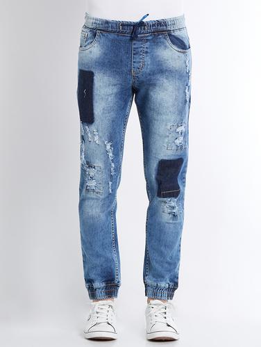 light blue denim jogger - 14435612 - Very Small Image - 1
