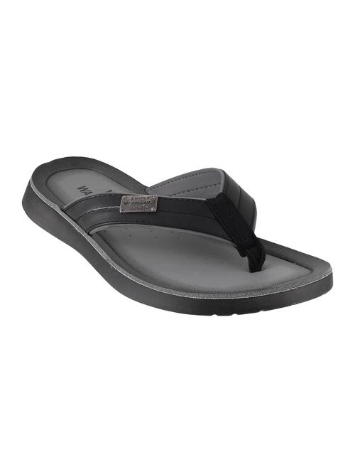grey leatherette toe separator slippers - 14437082 - Standard Image - 1
