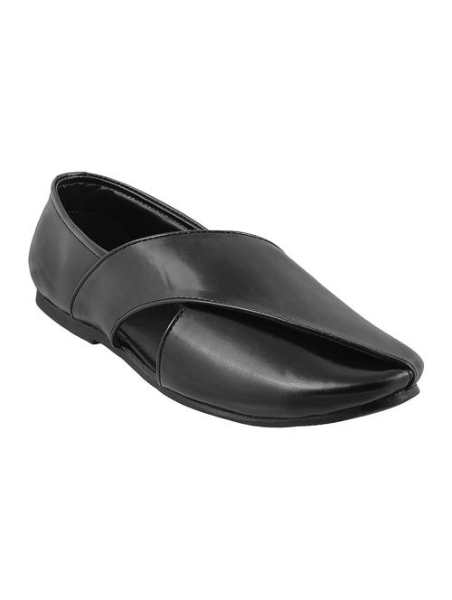 black leatherette sandal - 14437105 - Standard Image - 1
