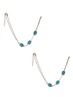 gold metal anklets and payal - 14437189 - Standard Image - 1