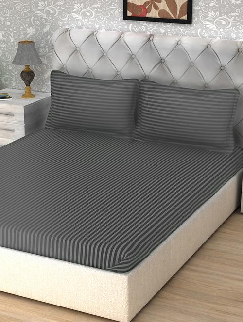 100% cotton king size bedsheet with 2 pillow covers - 14437329 - Standard Image - 1