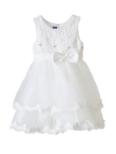 white cotton blend frock - 14437879 - Very Small Image - 1