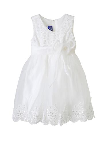 white cotton blend frock - 14437889 - Very Small Image - 1