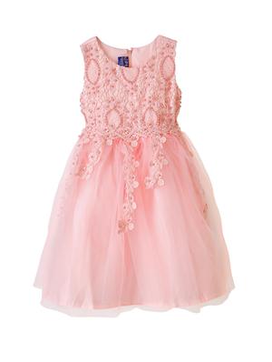 pink cotton blend frock - 14437920 - Standard Image - 1