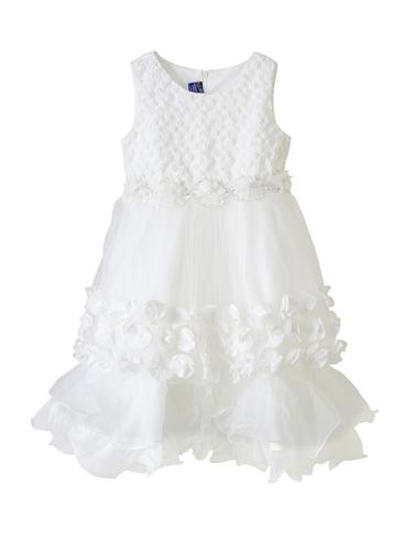 white cotton blend frock - 14437923 - Very Small Image - 1