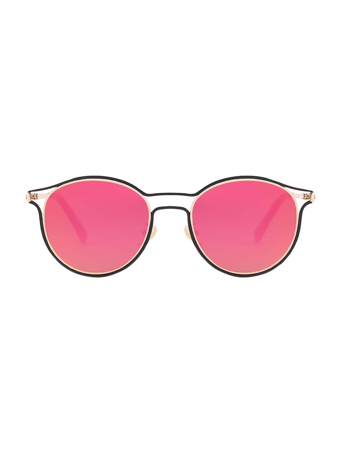 REACTR- New Arrival Mirror Pink Round HD Polarized Sunglasses For Women - 14438122 - Zoom Image - 1