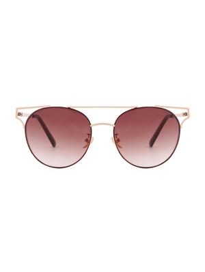 REACTR- New Arrival Brown Gradient Round HD Polarized Sunglasses For Women - 14438131 - Standard Image - 1