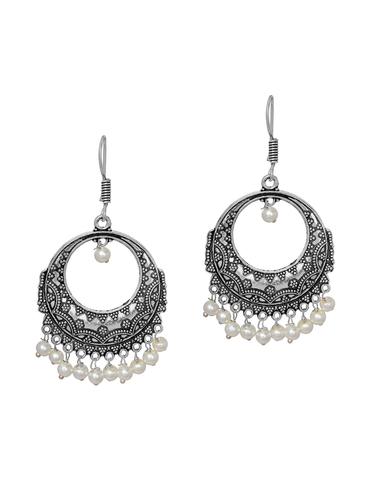 silver plated chandballi earring - 14438156 - Very Small Image - 1