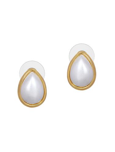 gold metal studs earring - 14438157 - Very Small Image - 1