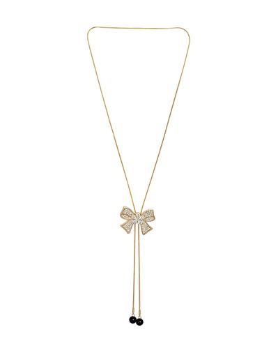 gold metal long necklace - 14438163 - Very Small Image - 1