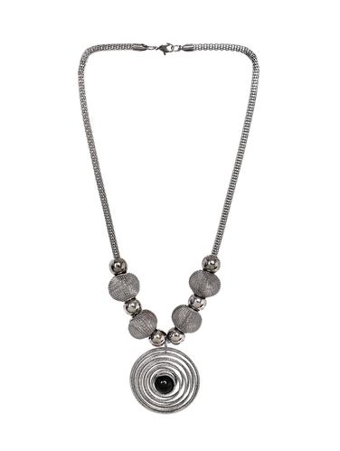 silver metal long necklace - 14438165 - Very Small Image - 1