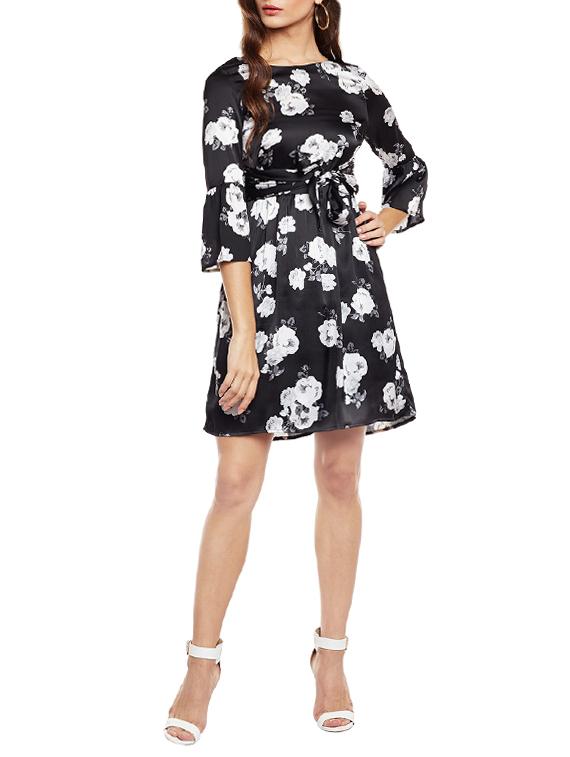black a-line dress - 14438373 - Zoom Image - 1