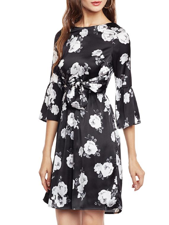 black a-line dress - 14438373 - Zoom Image - 3