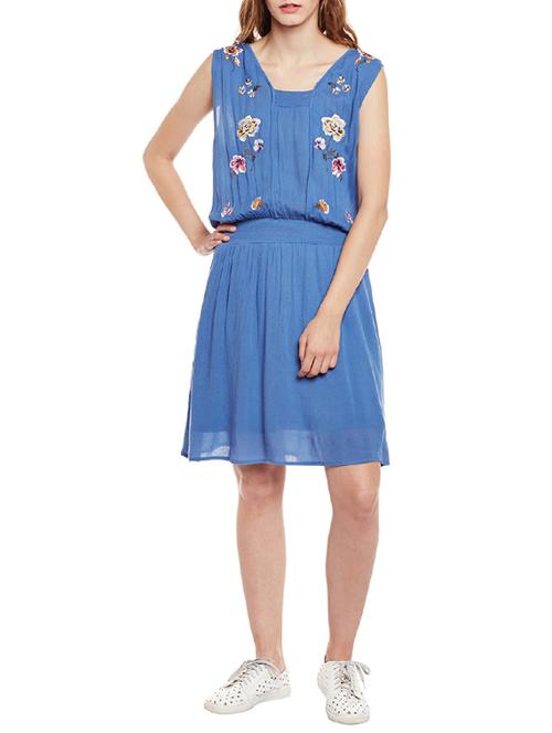 blue blouson dress - 14438380 - Standard Image - 1