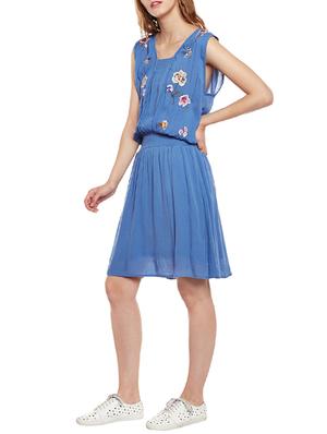 blue blouson dress - 14438380 - Standard Image - 2