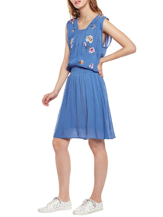 blue blouson dress - 14438380 - Zoom Image - 2