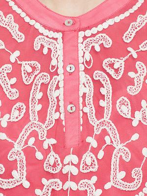 button detail embroidered tunic - 14438511 - Standard Image - 4