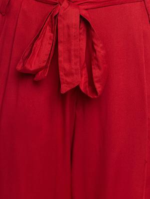 red pleated trouser - 14438520 - Standard Image - 4