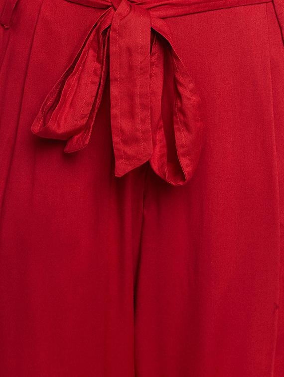 red pleated trouser - 14438520 - Zoom Image - 4