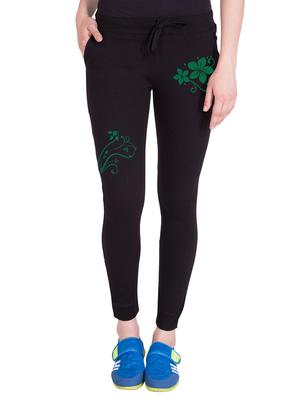 black cotton track pants - 14439045 - Standard Image - 1