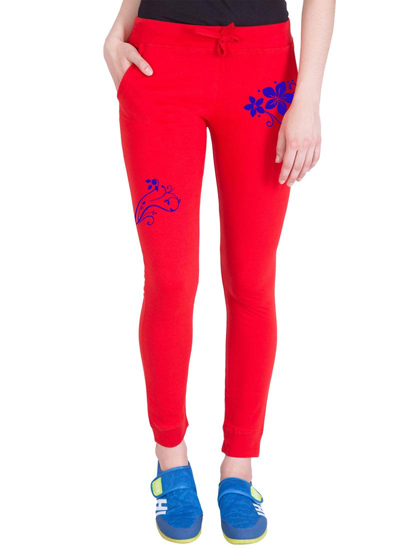 red cotton track pants - 14439081 - Zoom Image - 1