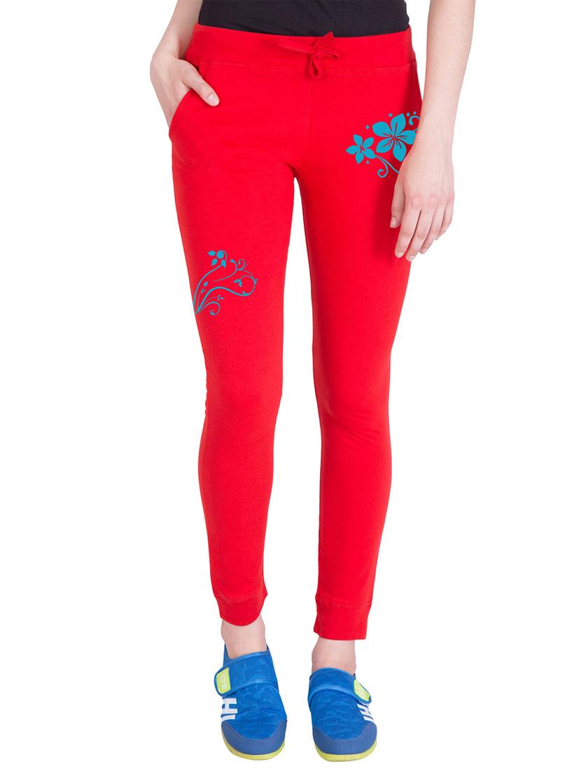 red cotton track pants - 14439085 - Zoom Image - 1