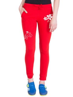 red cotton track pants - 14439086 - Standard Image - 1