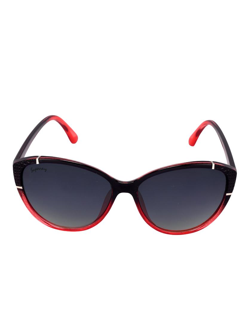 Superray CY962-BK-RED Black and Red Cateye Sunglasses for Women - 14439146 - Zoom Image - 1