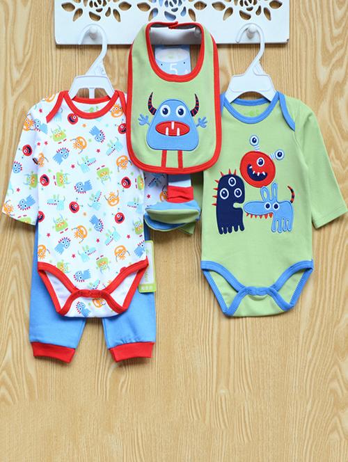 multi colored cotton twin set - 14439262 - Very Small Image - 1