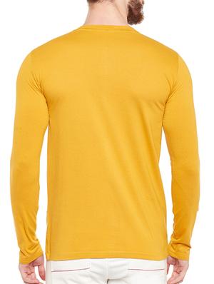 yellow cotton printed t-shirt - 14439317 - Standard Image - 3