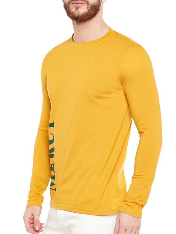 yellow cotton printed t-shirt - 14439317 - Zoom Image - 2