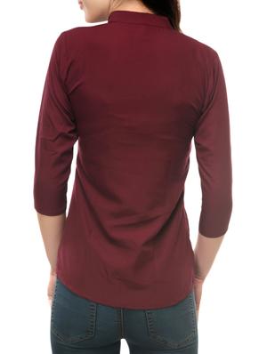 wine colored shirt - 14439731 - Standard Image - 3