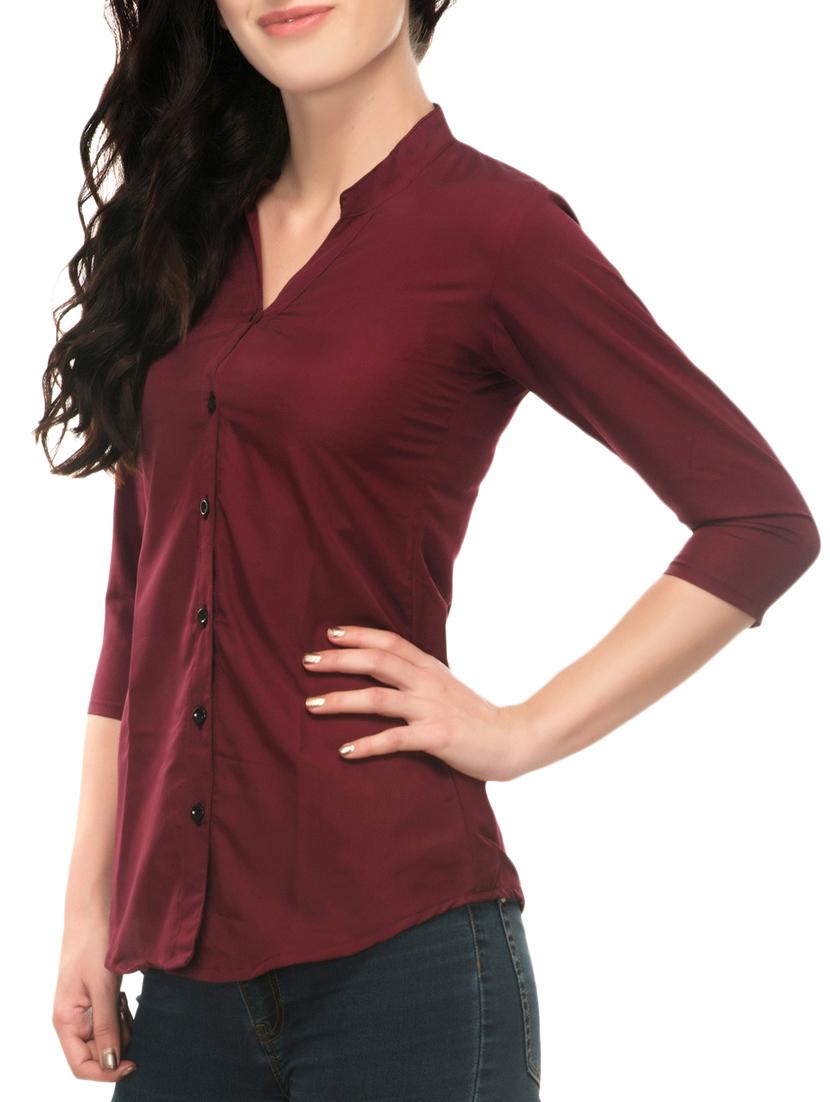 wine colored shirt - 14439731 - Zoom Image - 2