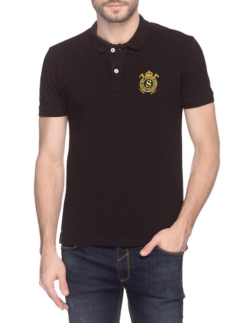 black cotton t-shirt - 14439928 - Standard Image - 1