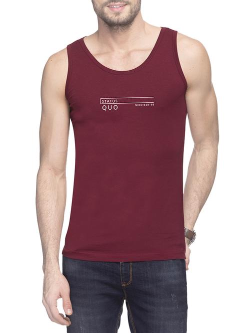 maroon solid vests - 14439951 - Standard Image - 1