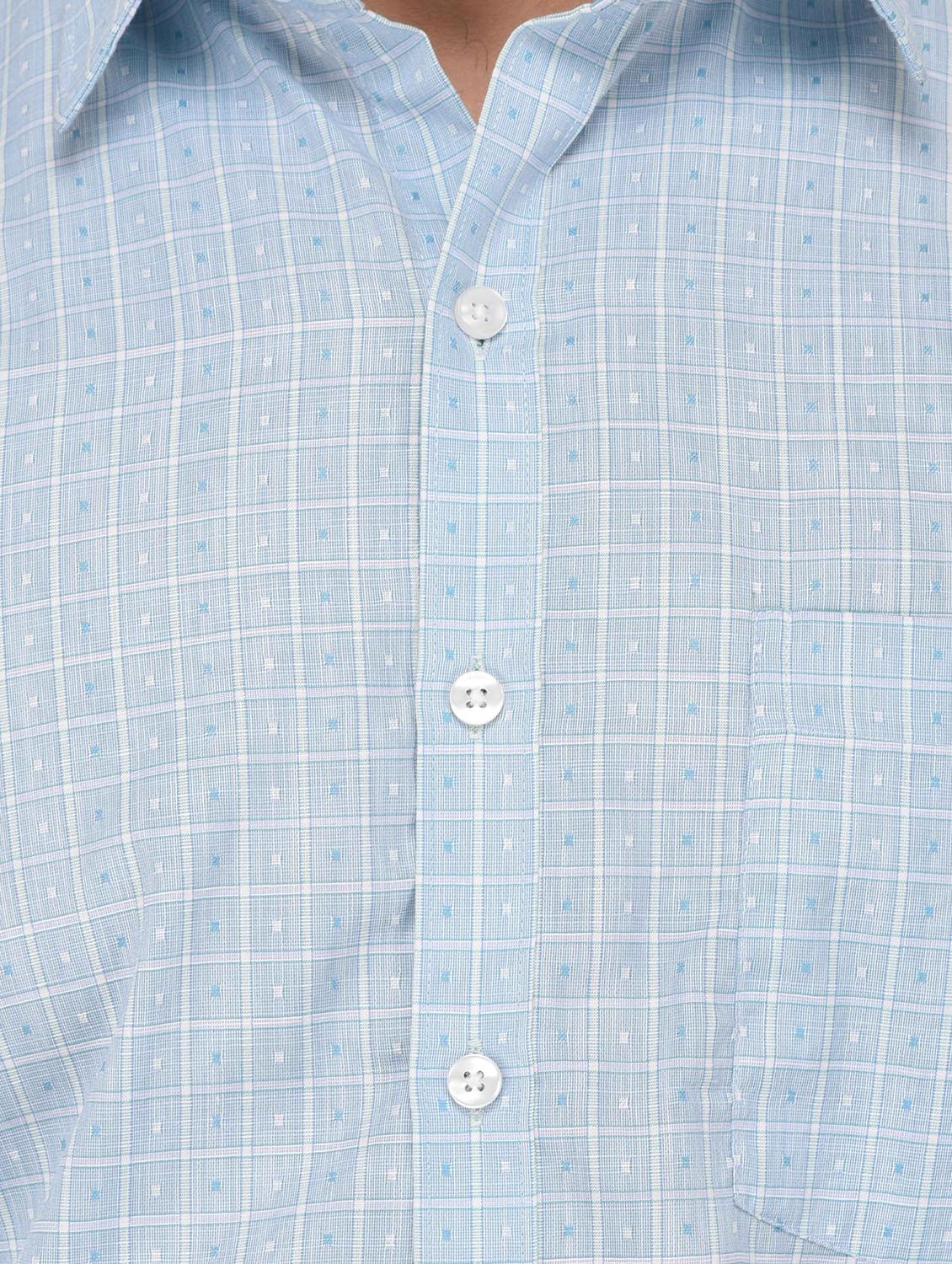 light blue cotton formal shirt - 14439985 - Zoom Image - 4