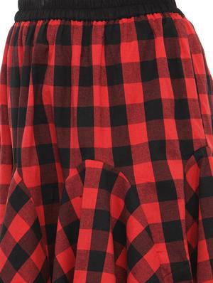 red checkered cotton skirt - 14440021 - Standard Image - 4