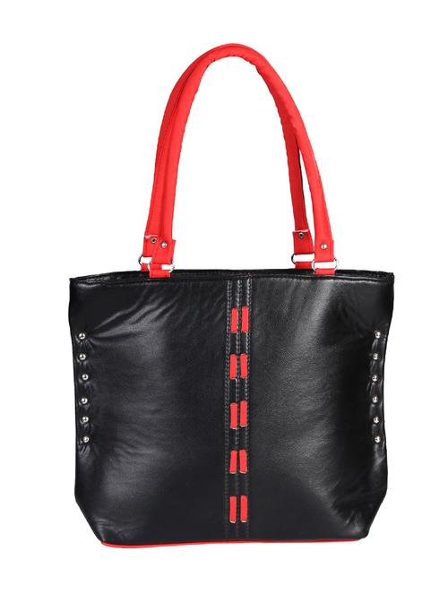 black leather regular handbag - 14440201 - Very Small Image - 1
