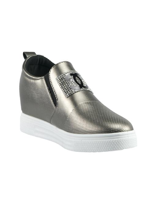 gold pu plimsolls casual shoes - 14441084 - Standard Image - 1